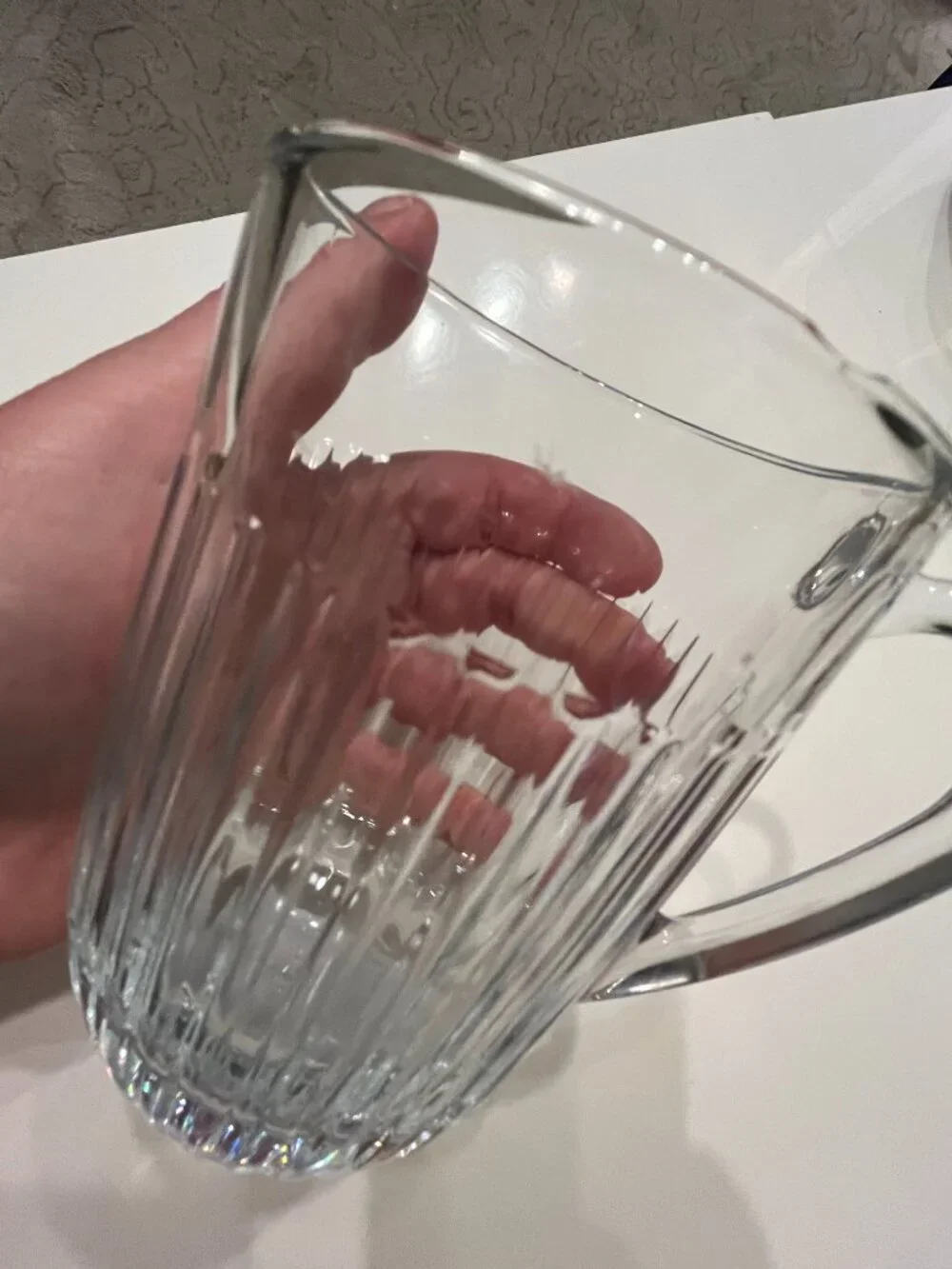 La Rochere France Ouessant Clear Glass 13.5 oz Coffee Mug Tea Cup 631301 NWT